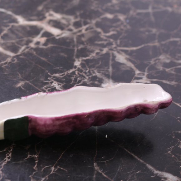 Vintage rare Spoon rest grape shape with tomatoes in the center in porcelain - Picture 5 of 5